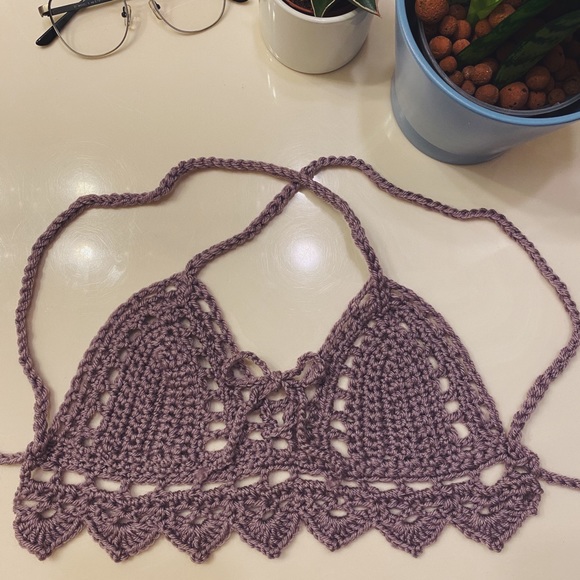 Lavender Dainty Crochet Bralette - Picture 2 of 4